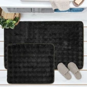 Soft Artos 2'li Banyo Paspası - Antrasit - 60x100 cm + 50x60 cm - 1