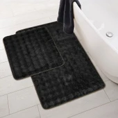 Soft Artos 2'li Banyo Paspası - Antrasit - 60x100 cm + 50x60 cm - 2