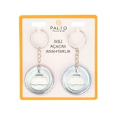 Tasarım Tacım Düşüyor 2'li Metal Anahtarlık Seti - Renkli - 10 cm - 2