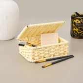 Living Dekoratif Saklama Kutusu - Bej - 5x11x15 cm - 1