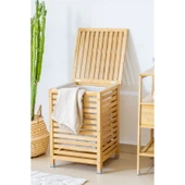 Bambu Çamaşır Sepeti - Bej - 90 lt - 1