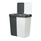 Duo Laundry Çamaşır Sepeti - Antrasit / Beyaz - 80 lt - 3