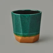 Living Seramik Saksı - Mavi - 13x12 cm - 1