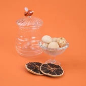 Kitchen Borosilikat Cam Bal Kavanozu ve Kaşık - Şeffaf - 260 ml - 2