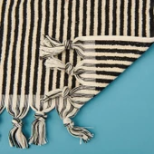 Soft Helga 2'li Havlu Seti - Ekru / Siyah - 30x30 cm - 3