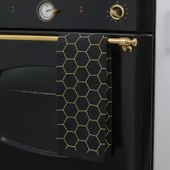 Soft Hexagon Mutfak Havlusu - Siyah - 40x66 cm - 2