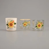 Blossom Glow Stackable Kupa ve Mum Seti - Renkli - 105 ml - 1