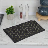 Soft Hexagon Mutfak Havlusu - Siyah - 40x66 cm - 1