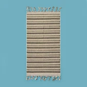 Soft Greta Yüz Havlusu - Ekru / Siyah - 50x90 cm - 3