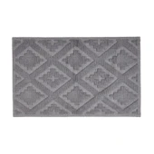 Soft Nil 2'li Banyo Paspası - Gri - 60x100 cm + 50x60 cm - 1