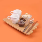 Kitchen Creme De La Creme 2'li Espresso Fincanı - Krem / Siyah - 105 ml - 2