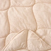 43182 Çift Kişilik Kadife Yorgan - Bej - 195x215 cm - 3