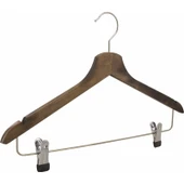 Ahşap Etek Pantolon Gömlek Askısı - Ceviz - 1