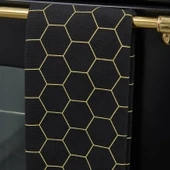 Soft Hexagon Mutfak Havlusu - Siyah - 40x66 cm - 3