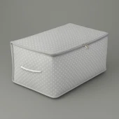 Home Puantiye Detaylı Küçük Boy Hurç - Gri - 52x28x21 cm - 2