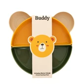 Buddy Mama Tabağı - 5 Parça Bej-Yeşil-Sarı - 1