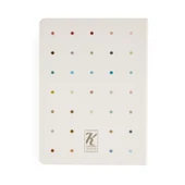 Color 80 Yaprak Noktalı Ciltli Defter - Beyaz - 21 cm - 2