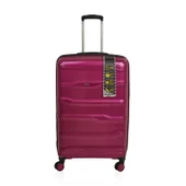 PP Büyük Boy Valiz - Mürdüm - 77x45x32 cm - 1