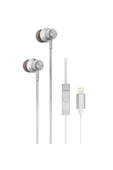 Hytech HY-XBK59 Beyaz iPhone Telefon Uyumlu Lightning Konnektörlü Metal Bluetooth Kulaklık - 2