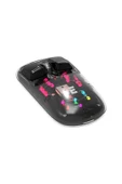 Everest SM-BT89 OPAL Şarj Edilebilir Sessiz Siyah Transparan RGB 2in1 2BT ve 2.4GHz Kablosuz Mouse - 1