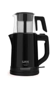Sarex Tealab Çay Makinesi Siyah Cam Demlik - 1