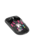 Everest SM-BT89 OPAL Şarj Edilebilir Sessiz Siyah Transparan RGB 2in1 2BT ve 2.4GHz Kablosuz Mouse - 2