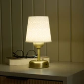 Ayaklı Abajur - Sarı / Beyaz - 24 cm - 1