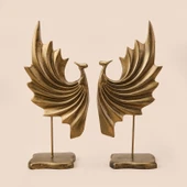 Deco Dragon 2'li Dekor - Gold - 32 cm - 1