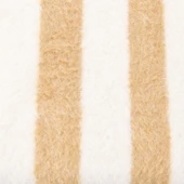 Soft Line Pamuklu Çift Kişilik Battaniye - Bej / Beyaz- 200x220 cm - 3
