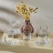 Ringo Line 6'lı Çay Fincan Takımı - Şeffaf - 190 ml - 1