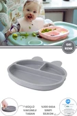 Silicolife 3 Gözlü Silikon Mama Tabağı, Vakum Tabanlı Bebek Çocuk Porsiyon Tabak Gıda Sertifikalı thumbnail 1