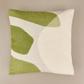 Soft Zarmine Kırlent - Ekru / Yeşil - 40x40 cm thumbnail 2