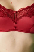 Penti Kırmızı Saten Balensiz Desteksiz Soft Sütyen - 2