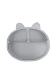 Silicolife 3 Gözlü Silikon Mama Tabağı, Vakum Tabanlı Bebek Çocuk Porsiyon Tabak Gıda Sertifikalı thumbnail 2