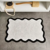 Soft Elegant Tufting Banyo Paspası - Beyaz - 60x90 cm - 1