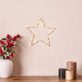 Star Dekoratif Aydınlatma - Sarı - 29,5 cm - 1
