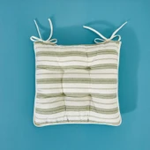 Soft Belinde Sandalye Minderi - Ekru / Yeşil - 43x43 cm thumbnail 3