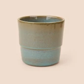 PROFESSIONAL London Reaktif Seramik Saksı - Yeşil - 11,5x12,5 cm - 1