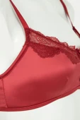 Penti Kırmızı Saten Balensiz Desteksiz Soft Sütyen - 5