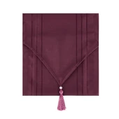 Soft Jakarlı Dokuma Runner - Mürdüm - 35x140 cm - 3