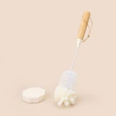 Bambu Saplı Matara Fırçası - Beyaz - 31,5 cm - 2