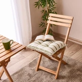 Soft Belinde Sandalye Minderi - Ekru / Yeşil - 43x43 cm thumbnail 2