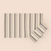Soft Alno 2'li Amerikan Servis - Ekru / Antrasit - 30x50 cm - 3