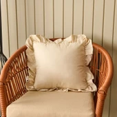 Soft Fancy Kırlent - Bej - 40x40 cm thumbnail 1