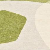 Soft Zarmine Kırlent - Ekru / Yeşil - 40x40 cm thumbnail 3