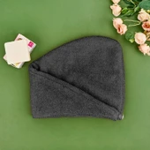 Mikrofiber Saç Havlusu - Antrasit - 57x27 cm - 1