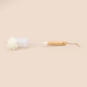 Bambu Saplı Matara Fırçası - Beyaz - 31,5 cm - 3