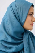 Imannoor Zincir Kare Pamuk Ipek Şal70x210 241-3002 - 5