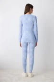 Penti Winter Love Termal Mavi Pantolon Pijama Takımı - 5