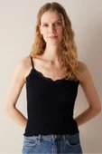 Penti Lace Textured Dantel Siyah Üst - 1